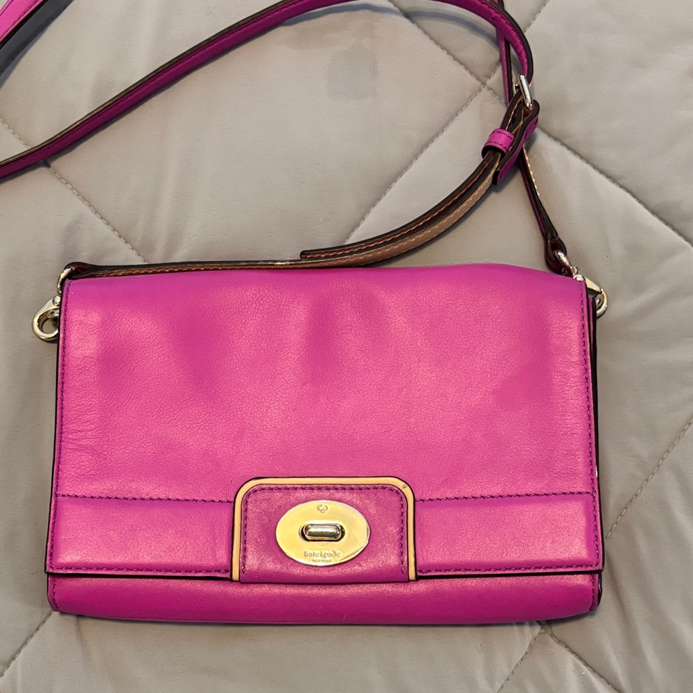 Kate Spade Pink Leather Crossbody Bag